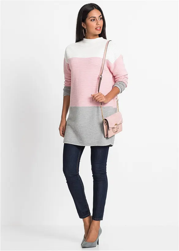Gestreifter Long-Pullover, bonprix