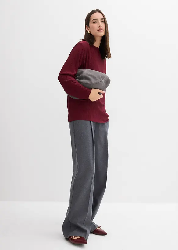 Langarmshirt mit Struktureffekt, bonprix