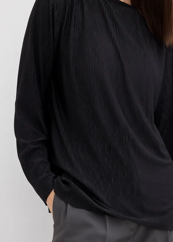 Langarmshirt mit Struktureffekt, bonprix