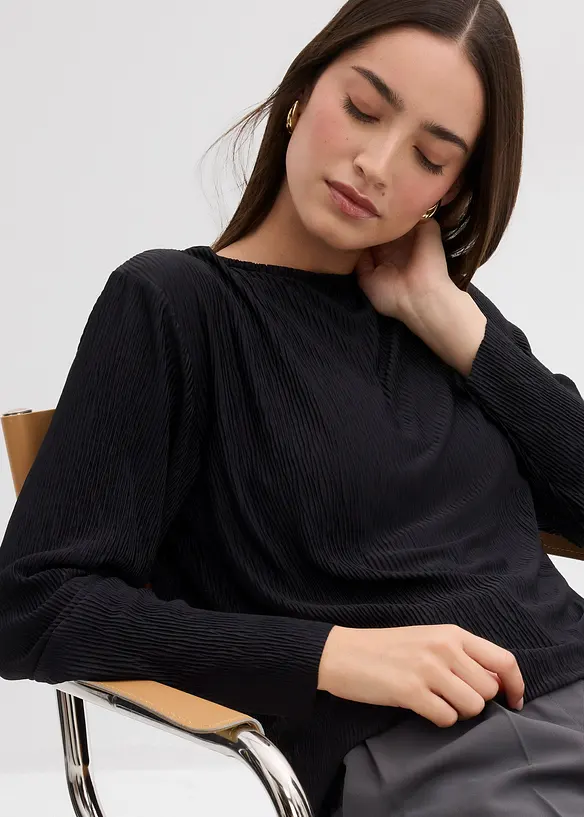 Langarmshirt mit Struktureffekt, bonprix