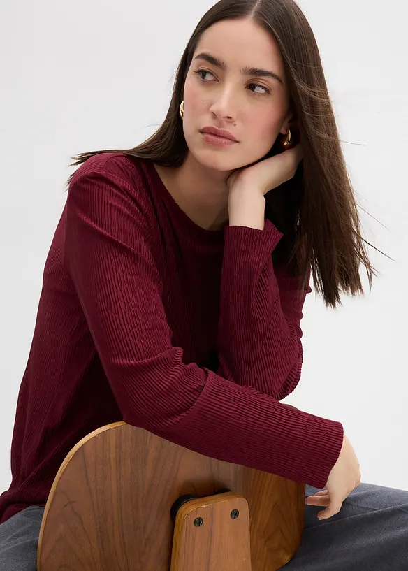 Langarmshirt mit Struktureffekt, bonprix