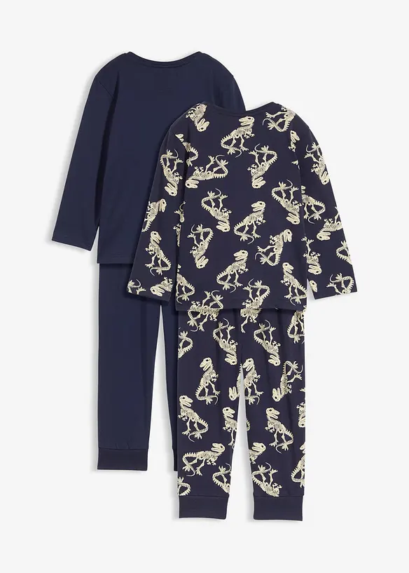 Lot de 2 pyjamas en coton doux, bonprix