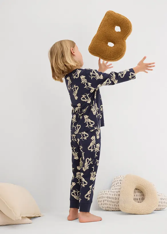 Lot de 2 pyjamas en coton doux, bonprix