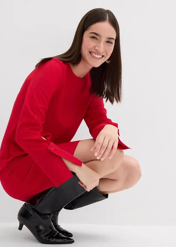 Minikleid aus strukturiertem Material, bonprix