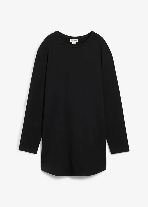 Langes Umstandsshirt mit Stillschlitzen aus reiner Bio-Baumwolle, bonprix