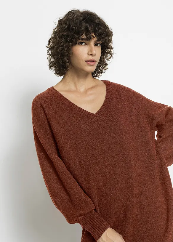 Robe oversize en maille, longueur midi, bonprix