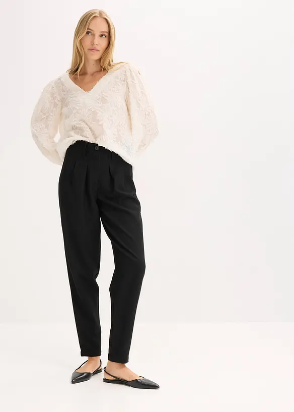 Bluse mit floralem Strukturmuster, bonprix