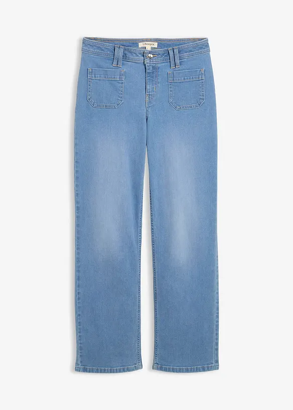 Jean droit taille mi-haute, bonprix