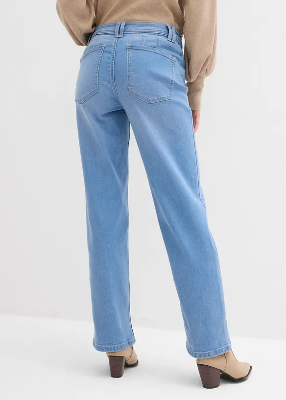 Jean droit taille mi-haute, bonprix