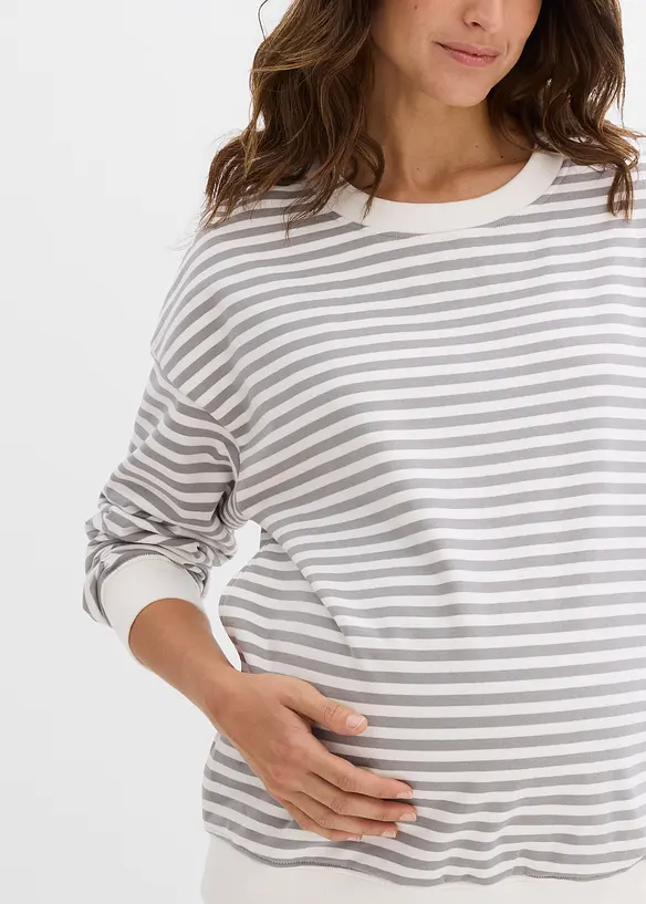 Umstandssweatshirt und Sweatshirt aus Bio-Baumwolle, bonprix