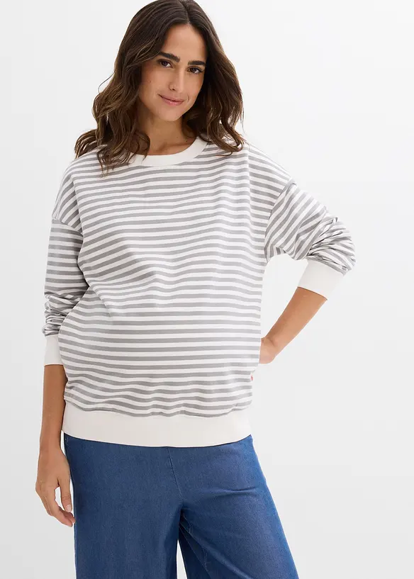Umstandssweatshirt und Sweatshirt aus Bio-Baumwolle, bonprix