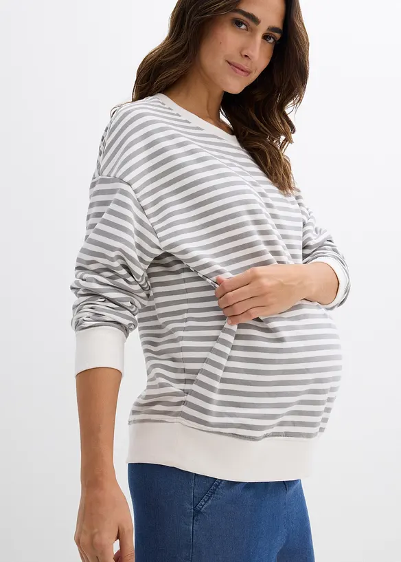 Umstandssweatshirt und Sweatshirt aus Bio-Baumwolle, bonprix