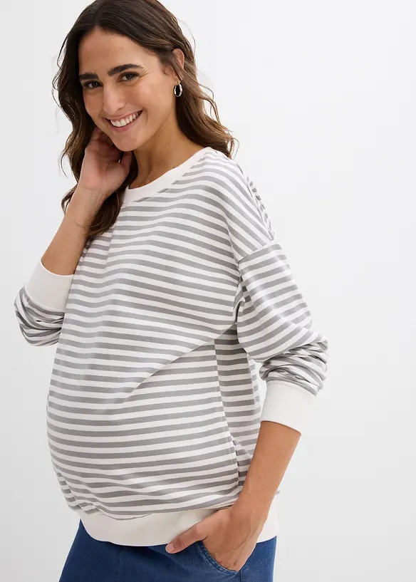Umstandssweatshirt und Sweatshirt aus Bio-Baumwolle, bonprix