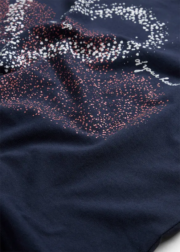 Shirt mit Herzdruck aus Bio-Baumwolle, bonprix