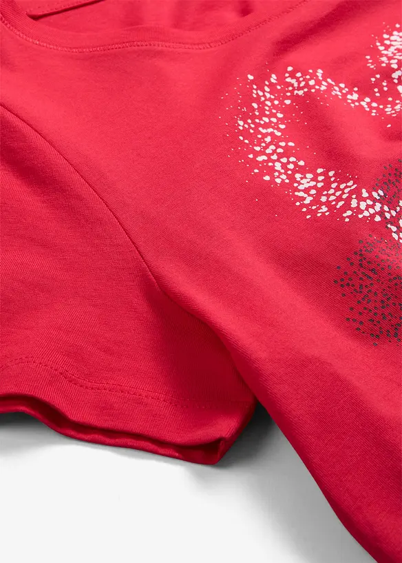 T-shirt coton à imprimé cœur, bonprix