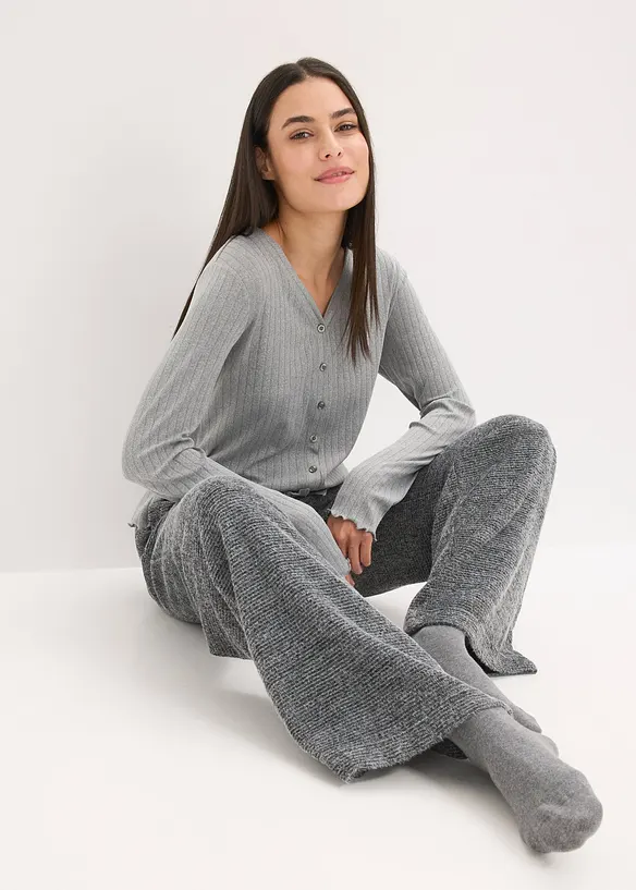 Loungewear Hose aus kuscheligem Chenille, bonprix