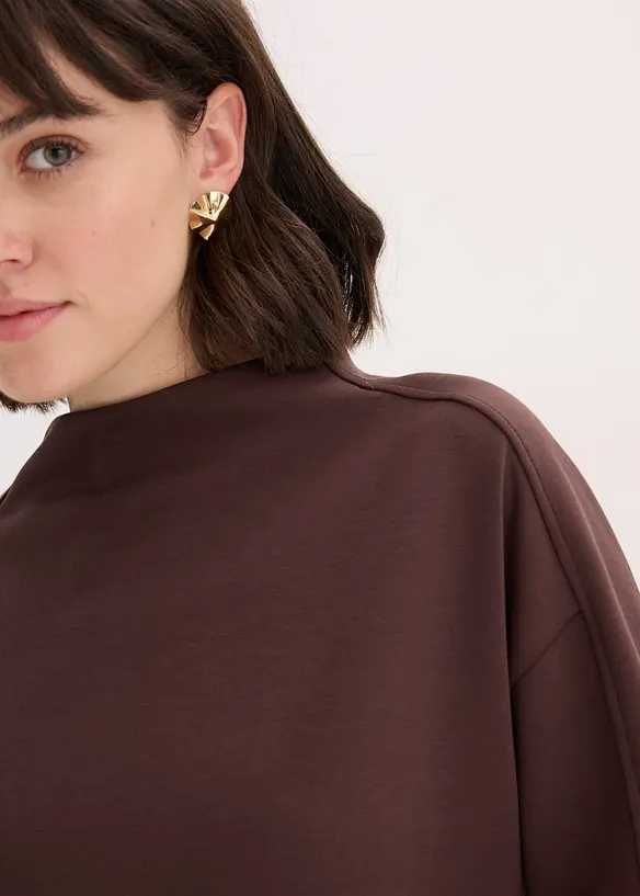 Oversize Sweatshirt aus weichem Scuba, bonprix