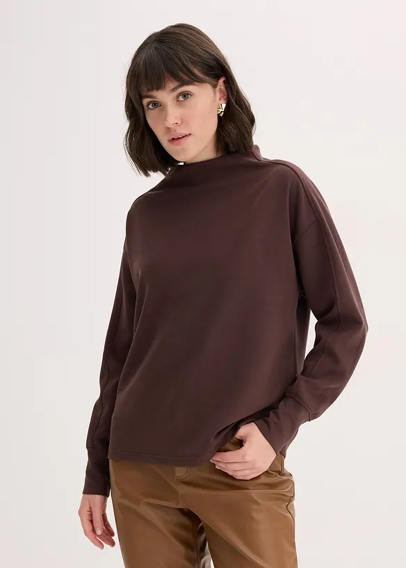 Oversize Sweatshirt aus weichem Scuba, bonprix