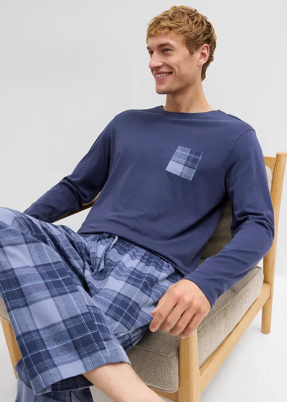 Pyjama avec pantalon en flanelle douce de coton, bonprix