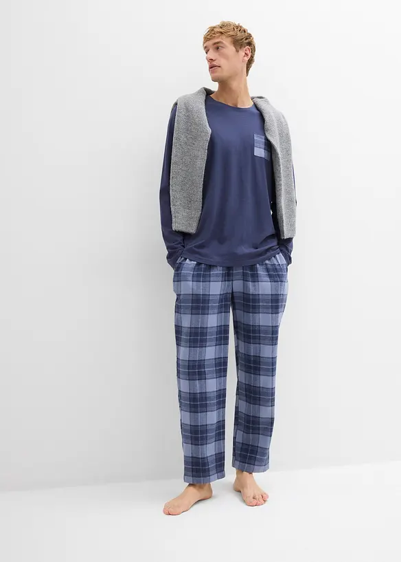 Pyjama avec pantalon en flanelle douce de coton, bonprix