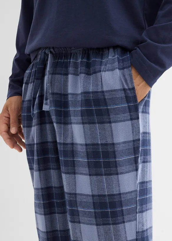 Pyjama avec pantalon en flanelle douce de coton, bonprix