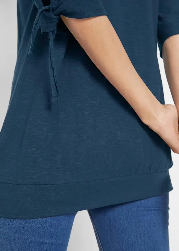 T-shirt coton &eacute;paules d&eacute;nud&eacute;es, mi-manches, bonprix