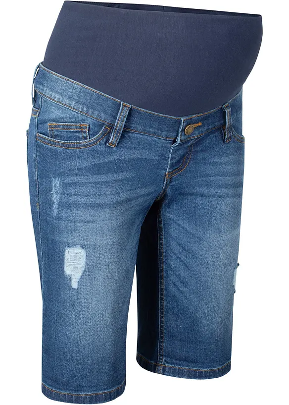 Bermuda en jean de grossesse, Regular, bonprix