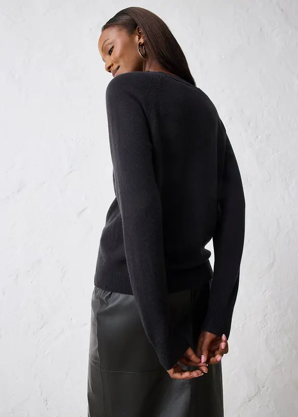 Cashmerestrickjacke mit Good Cashmere Standard®-Anteil, bonprix