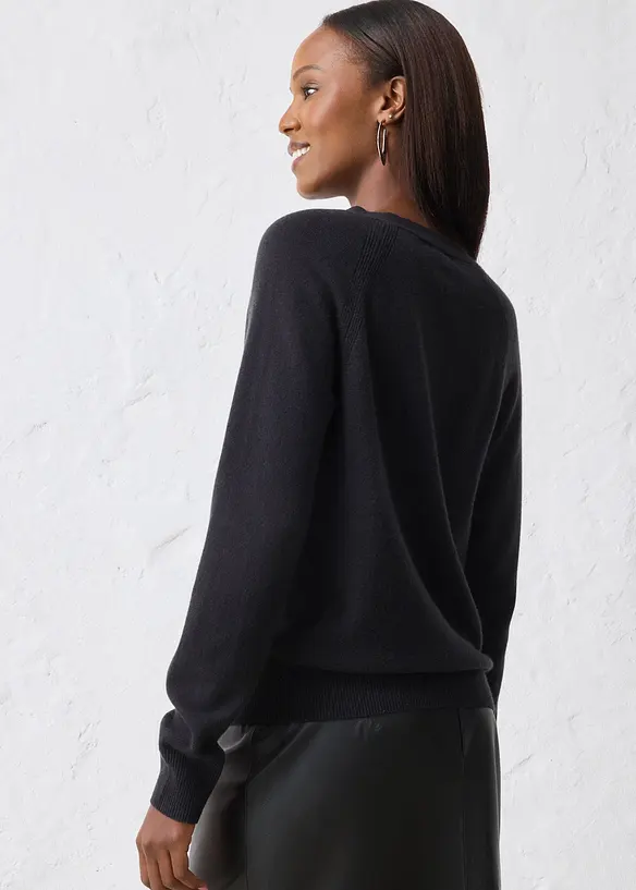 Cashmerestrickjacke mit Good Cashmere Standard®-Anteil, bonprix