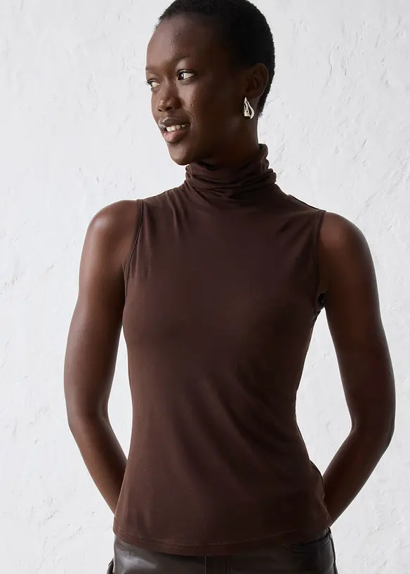 Top en jersey avec laine, bonprix