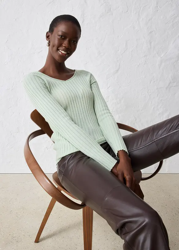 Feinstrickpullover aus Merinowolle, bonprix