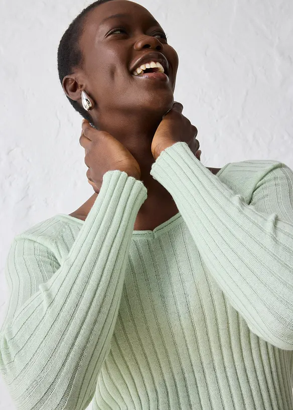 Feinstrickpullover aus Merinowolle, bonprix