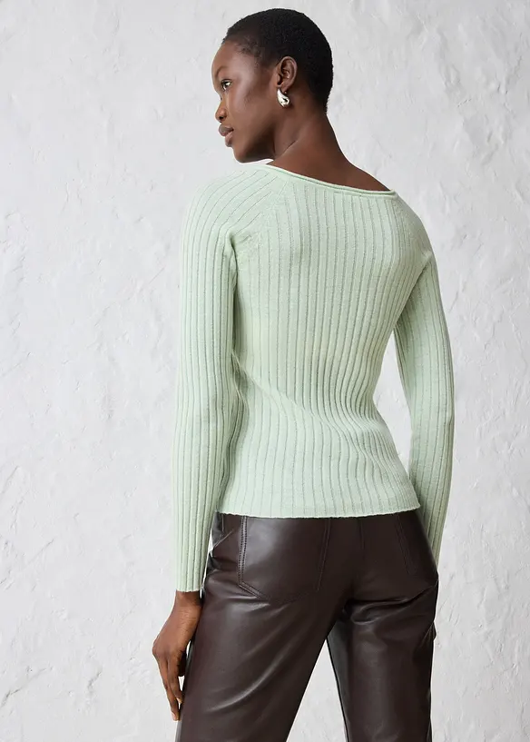 Feinstrickpullover aus Merinowolle, bonprix