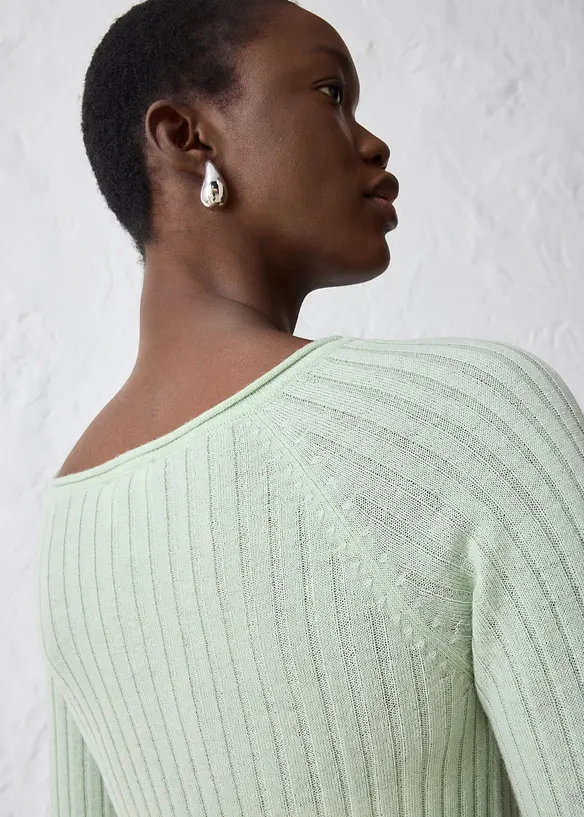 Feinstrickpullover aus Merinowolle, bonprix