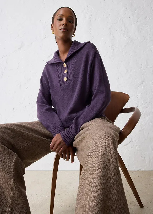 Pull camionneur en laine mérinos, bonprix