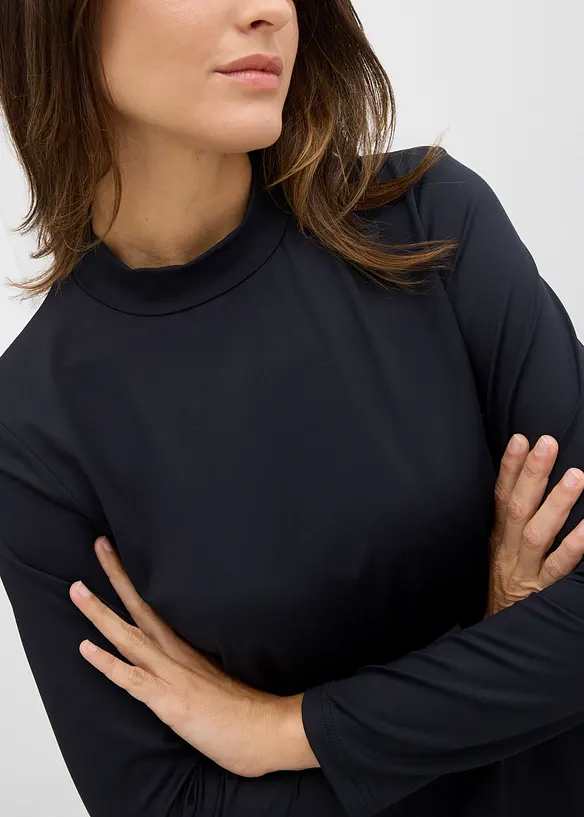 Langarmshirt mit Stehkragen, bonprix