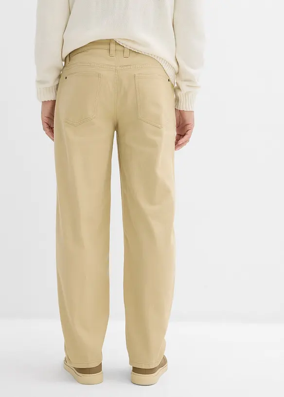 Relaxed Fit Twillhose mit Komfortbund, Straight, bonprix