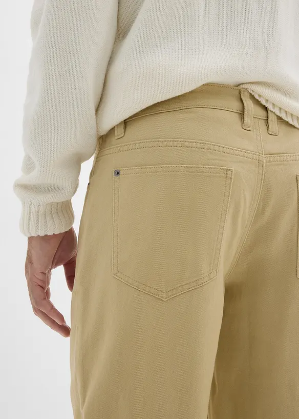 Relaxed Fit Twillhose mit Komfortbund, Straight, bonprix
