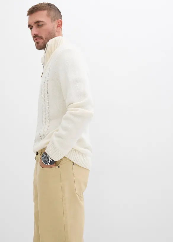 Relaxed Fit Twillhose mit Komfortbund, Straight, bonprix