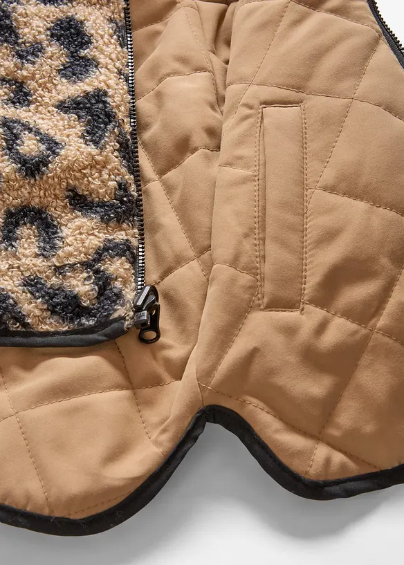 Veste réversible en polaire peluche avec capuche et poches, bonprix