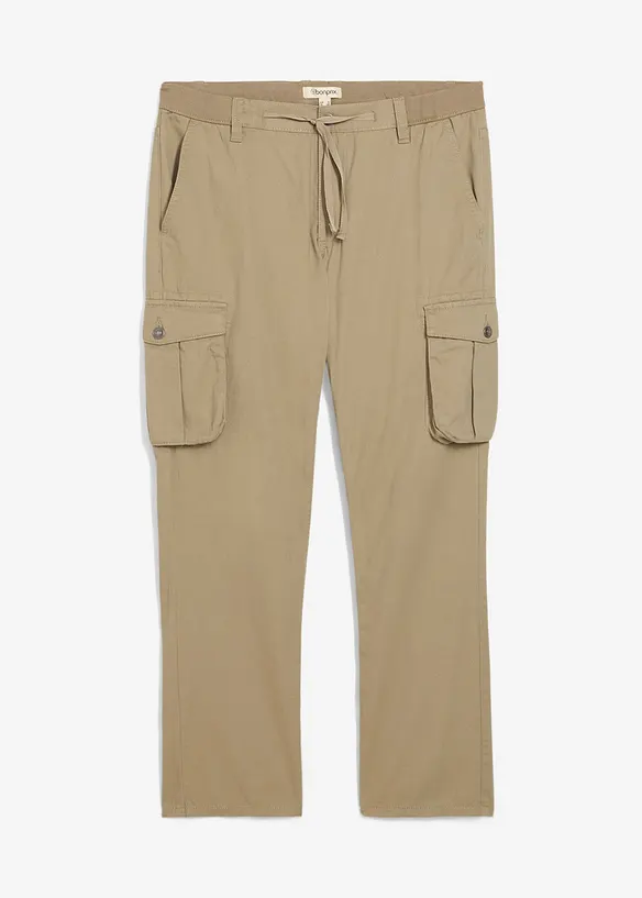 Regular Fit Cargohose aus reiner Baumwolle, Straight, bonprix