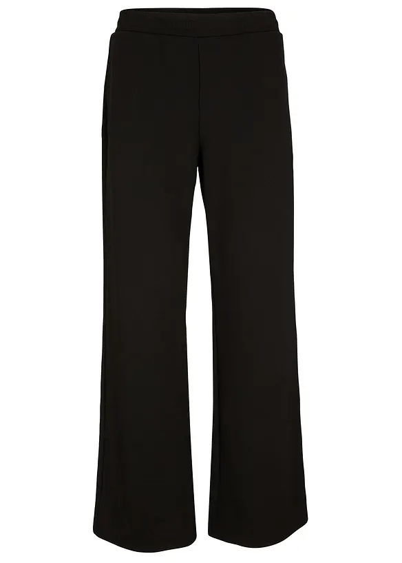 Pantalon large en viscose mélangée à taille élastiquée, bonprix