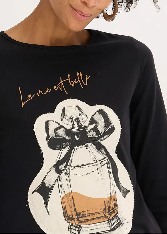 Langarmshirt aus Baumwollstretch, bonprix