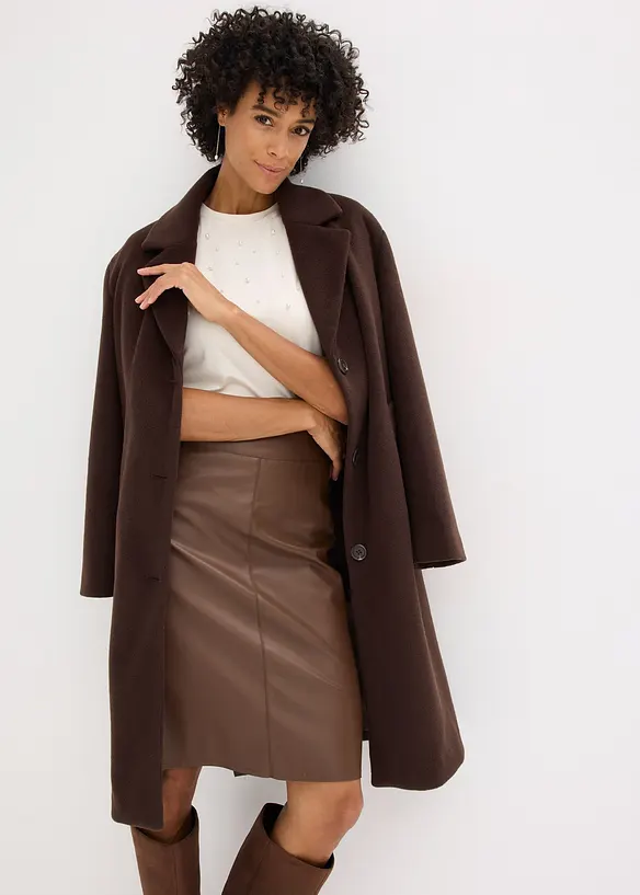 Jupe crayon enduite, bonprix