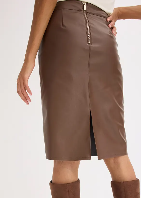 Jupe crayon enduite, bonprix