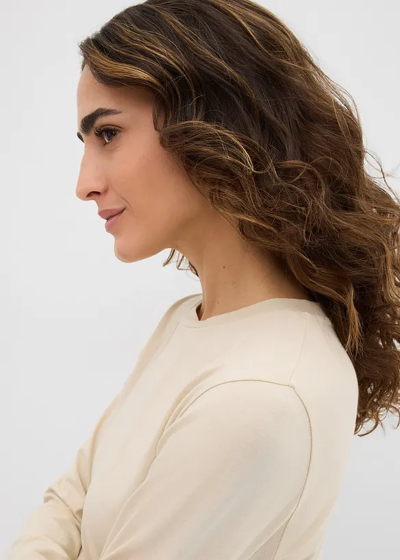 Langarmshirt mit reiner Bio-Baumwolle (2er Pack), bonprix