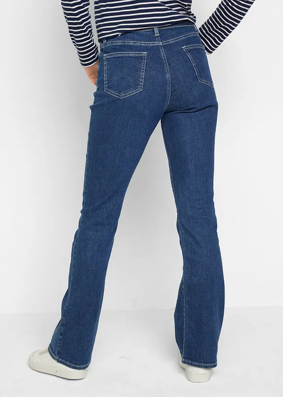 Bootcut Jeans Mid Waist, Bio-Baumwolle, bonprix