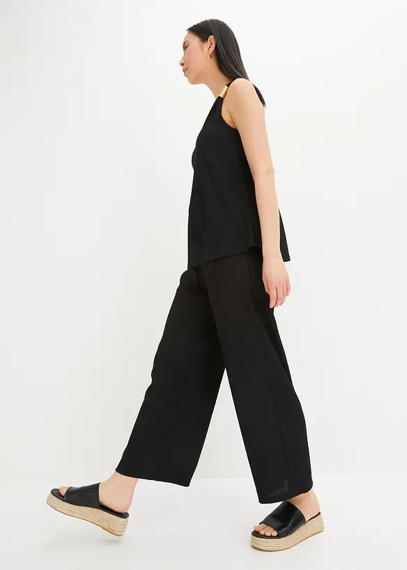 Pantalon large en jersey, bonprix