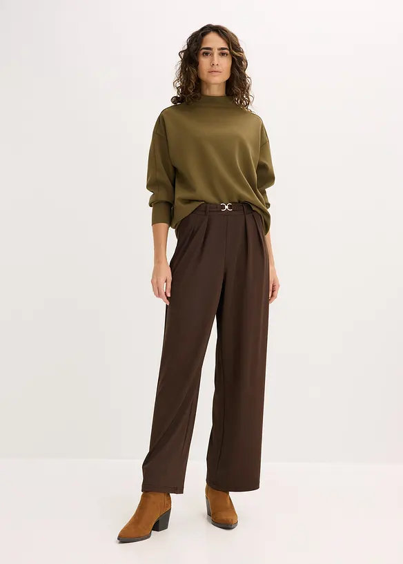 Oversize Sweatshirt aus weichem Scuba, bonprix