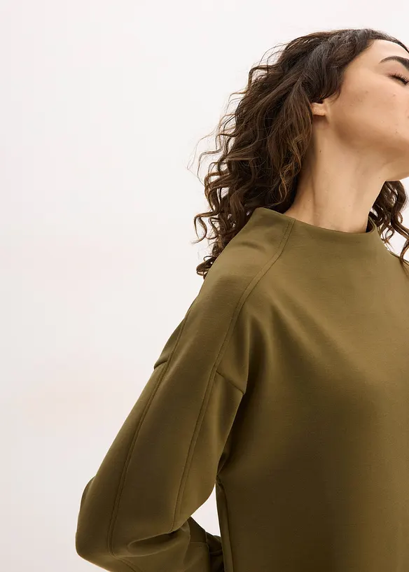 Oversize Sweatshirt aus weichem Scuba, bonprix